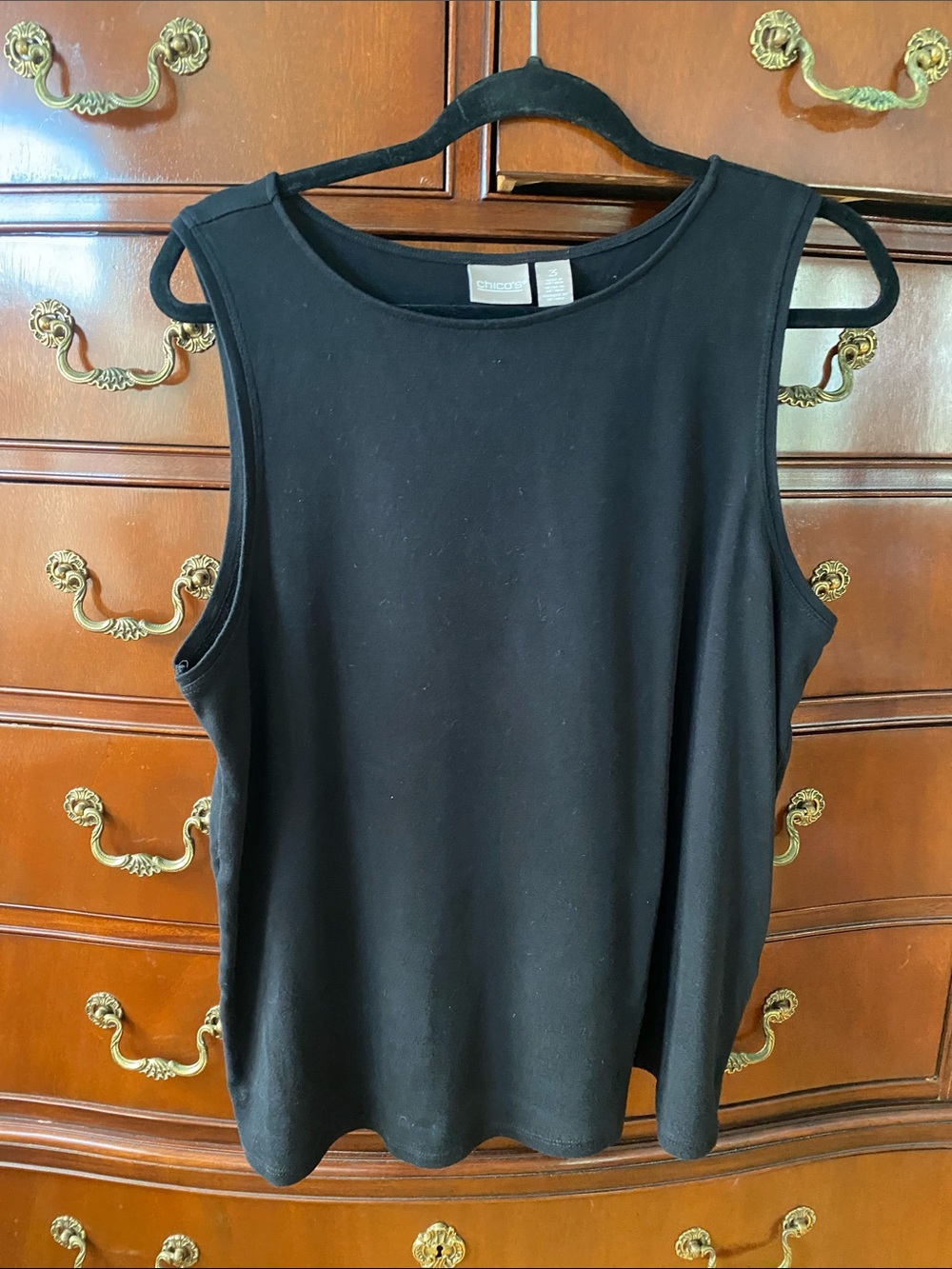 Chico's Black Sleeveless Knit Shell